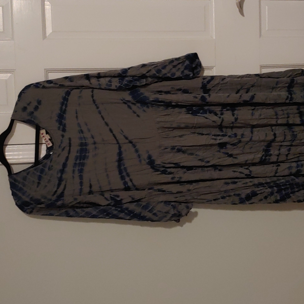 Anthropologie, 2X, Green and blue tie dye